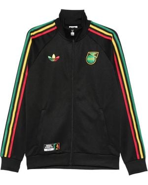adidas X Jamaica X Bob Marley Originals Striped Zipped Jacket - Black