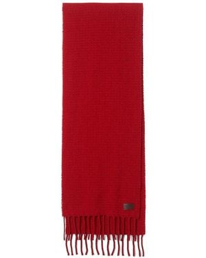 Rag & Bone Mila Fringed Scarf - Red