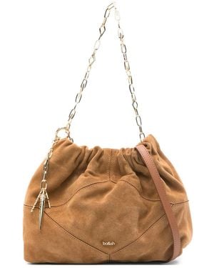 Ba&sh Mini June Suede Tote Bag - Natural
