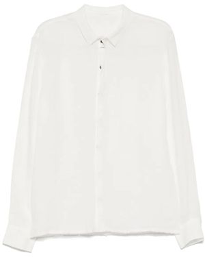 Label Under Construction Chemise En Lin - Blanc