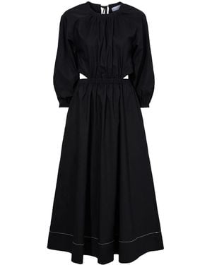 Proenza Schouler Nora Backless Poplin Dress - Black