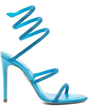 Rene Caovilla Sandali Con Cristalli 110Mm - Blu