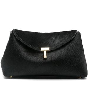 TOTEME Clutch Met T-Slot En Ponyhaar - Zwart