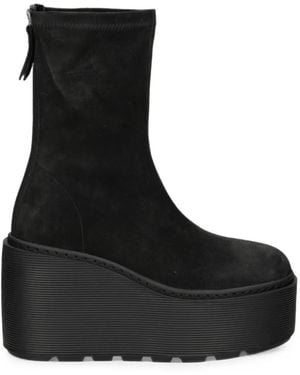 Vic Matié Platform Wedge Ankle Boots - Black
