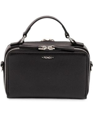 Fendi Leather Tote Bag - Black