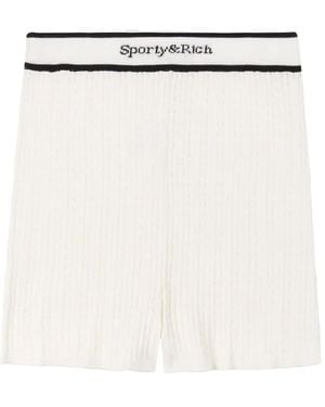Sporty & Rich Biker Shorts - White