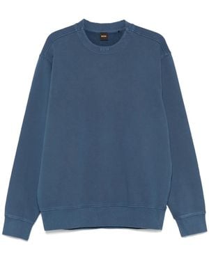 BOSS Logo-embroidered Sweatshirt - ブルー