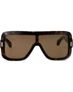 Ferragamo Eyewear Mask-Frame Sunglasses - Brown