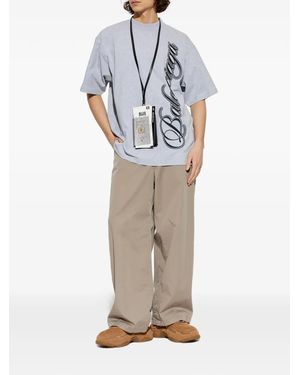 Balenciaga Logo T-Shirt - Grey