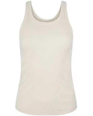 Helmut Lang Ribbed Tank Top - Natural