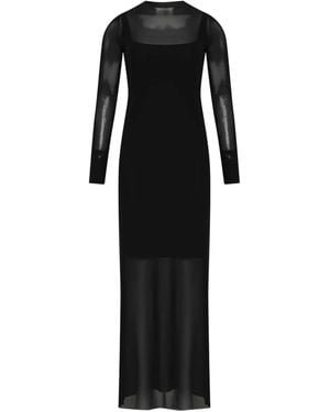 Gloria Coelho Tulle Midi Dress - Black