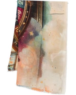 D'Aniello Graphic-print scarf - Azul
