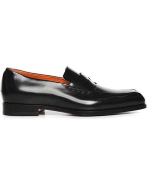 Santoni Penny-Strap Shoes - Black