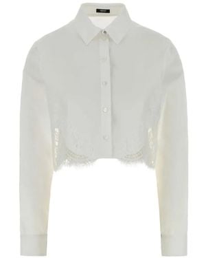 Versace Shirt With Lace Inserts - White