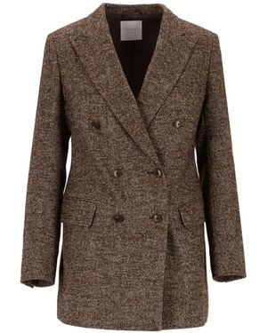 Latorre Double-Breasted Peak-Lapel Blazer - Brown