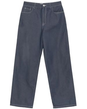 Rohe Contrast-Stitching Jeans - Blue