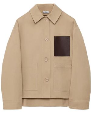Loewe Jack Met Trekkoord En Leren Patch - Naturel