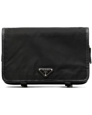 Prada Toilettas Met Triangel-Logo - Zwart