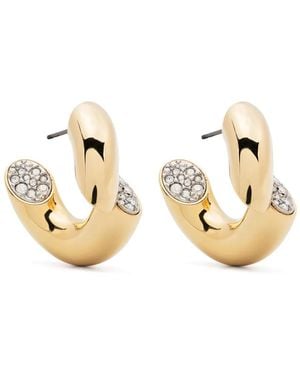 Lanvin Pendientes Sequence con apliques de strass - Metálico
