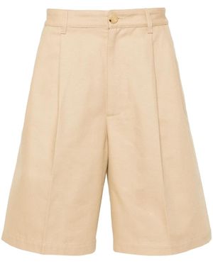 Gucci Bermudas Mit Logo-Stickerei - Natur