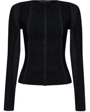 The Attico Fringed Top - Black