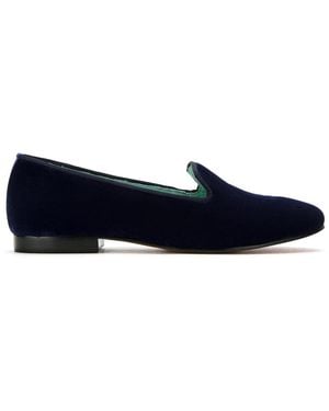 Blue Bird Shoes Velvet I Do Loafers - Blu