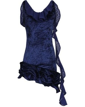 Amir Slama X Astrid Ruffled Mini Dress - Blue