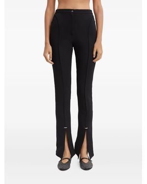 Mugler High-Rise Metal Insert Trousers - Black