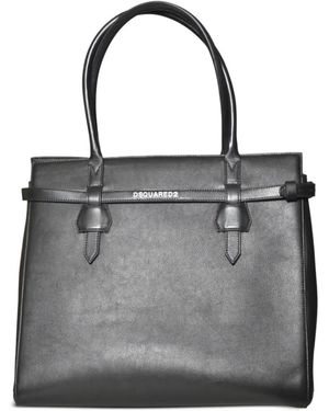 DSquared² Logo-Print Tote Bag - Grey