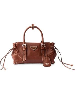 Prada Karin Small Leather Bag - Brown