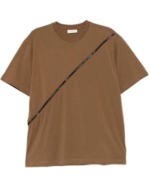 Qasimi ジップ Tシャツ - ブラウン