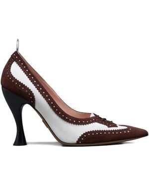 Thom Browne 90 Mm Wingtip Pumps - Bruin