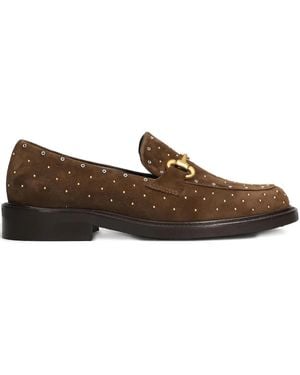 Mara Bini Loafer aus Wildleder - Braun