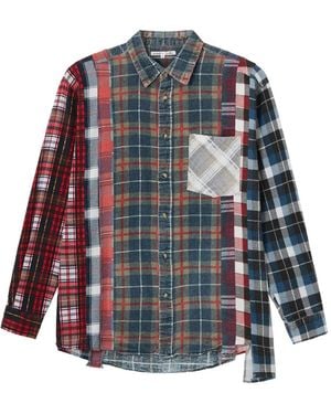 Needles Patchwork panelled shirt - Blau