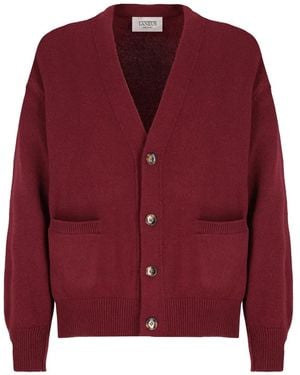 Laneus Buttoned Cardigan - Red
