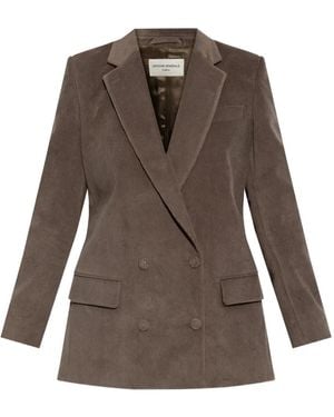 Officine Generale Double-breasted Corduroy Jacket - ブラウン