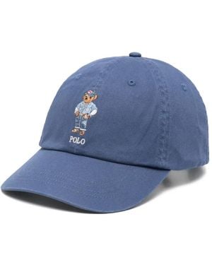 Polo Ralph Lauren Polo Bear-Embroidered Hat - Blue