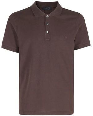 Fay Short-Sleeves Polo Shirt - Brown