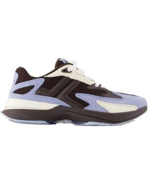 Lanvin Jla Mesh-Panel Suede Sneakers - Brown
