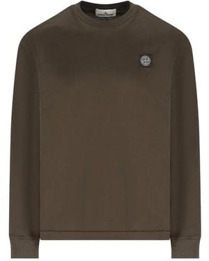 Stone Island Logo-Patch Sweatshirt - Green