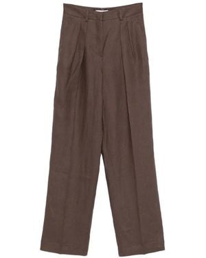 Manuel Ritz Pleated-Detail Pants - Brown