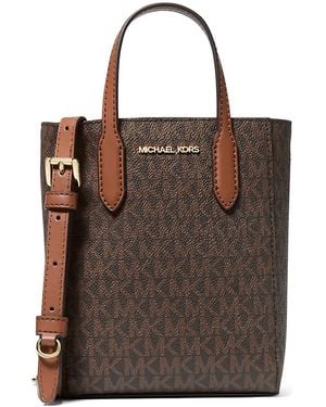 Michael Kors Extra-small Vincent patterned cross body bag - Marrón