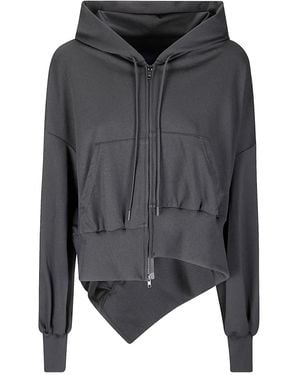 Yohji Yamamoto Unbalanced ジップパーカー - ブラック