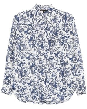Maje Fruit-Print Button Shirt - White