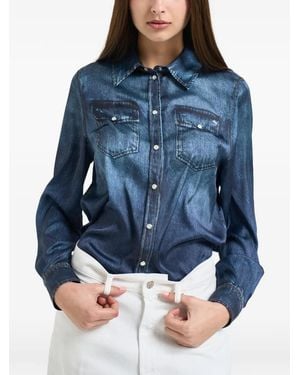 Liu Jo Chemise À Poche Poitrine - Blue