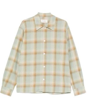 Second/Layer Logan Ombre Checked Shirt - White