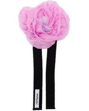 Parlor Collar con motivo floral - Rosa