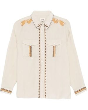 Diega Embroidered Shirt - Natural
