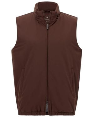 BOGGI ジップアップ パデッドベスト - ブラウン