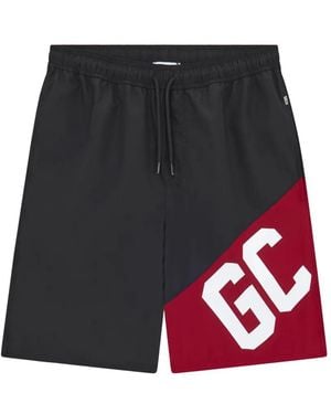 Gcds Logo-Print Swim Shorts - Black